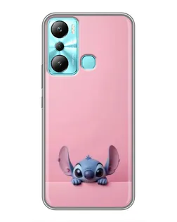 Чехол для Infinix Hot 20i (X665E) с картинкой «Stitch выглядывает»