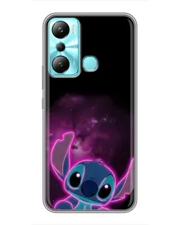 Чехол для Infinix Hot 20i (X665E) с картинкой «Неоновый Stitch»