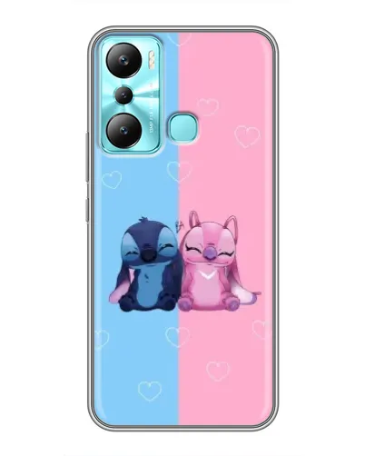 Чехол для Infinix Hot 20i (X665E) с картинкой «Stitch и Angel Love»