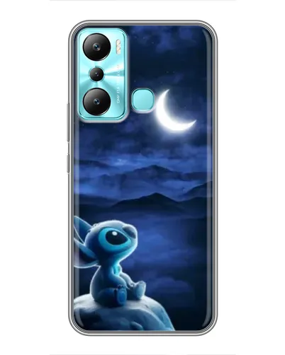 Чехол для Infinix Hot 20i (X665E) с картинкой «Лунная ночь Стича»