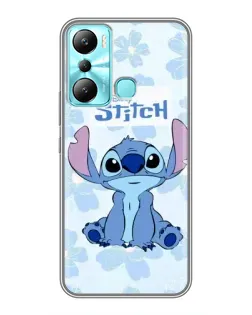 Чехол для Infinix Hot 20i (X665E) с картинкой «Stitch среди цветов»