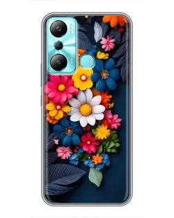 Чехол для Infinix Hot 20i (X665E) с картинкой «Цветочная феерия»