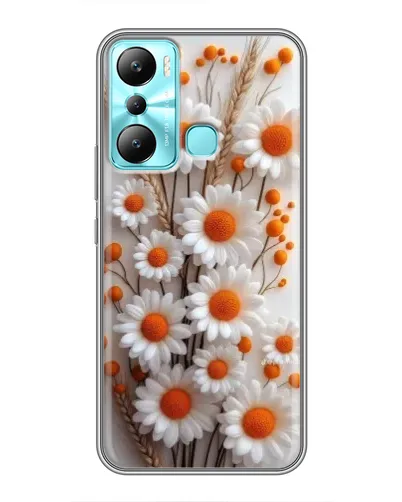 Чехол для Infinix Hot 20i (X665E) с картинкой «Белые сухоцветы»