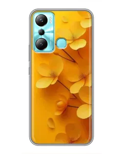 Чехол для Infinix Hot 20i (X665E) с картинкой «Золотые лепестки»