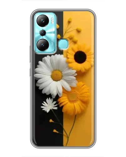 Чехол для Infinix Hot 20i (X665E) с картинкой «Подсолнух и ромашка»