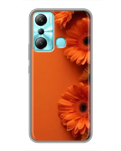 Чехол для Infinix Hot 20i (X665E) с картинкой «Оранжевые герберы»