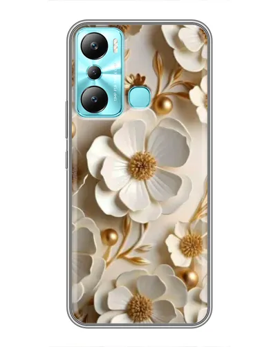 Чехол для Infinix Hot 20i (X665E) с картинкой «Белие бумажние  цвети»