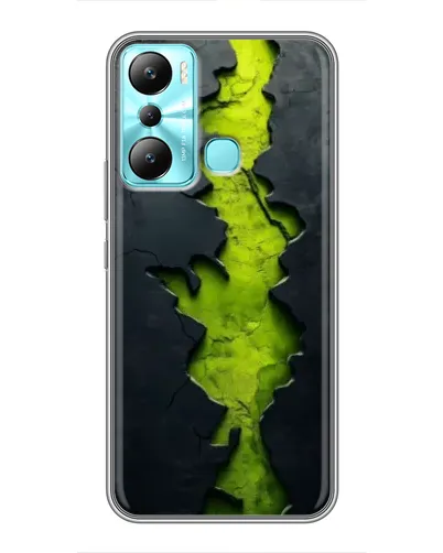 Чехол для Infinix Hot 20i (X665E) с картинкой «Салатовый разлом скалы»