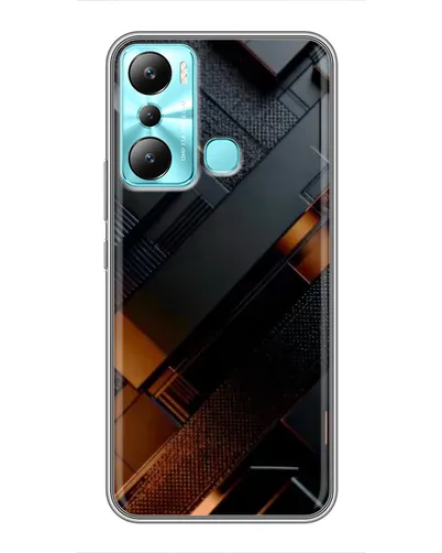 Чехол для Infinix Hot 20i (X665E) с картинкой «Черные геометрические блоки»