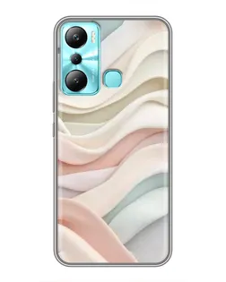 Чехол для Infinix Hot 20i (X665E) с картинкой «Пастельные нежные волны»