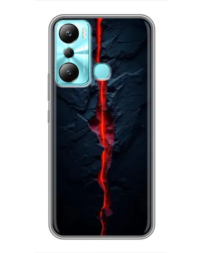 Чехол для Infinix Hot 20i (X665E) с картинкой «Kрасная лавовая трещина»