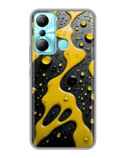 Чехол для Infinix Hot 20i (X665E) с картинкой «Жидкое желтое золото»