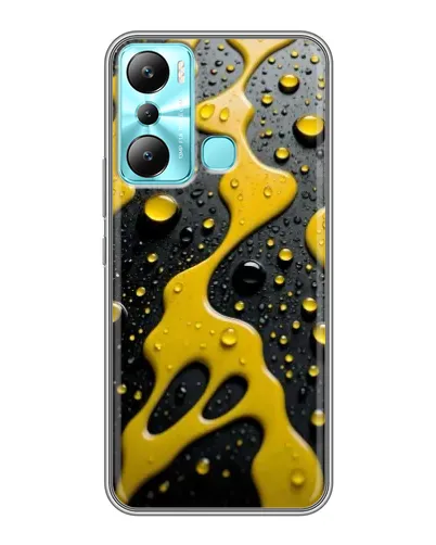 Чехол для Infinix Hot 20i (X665E) с картинкой «Жидкое желтое золото»