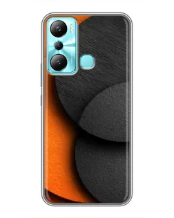 Чехол для Infinix Hot 20i (X665E) с картинкой «Геометрия оранжевых кругов»