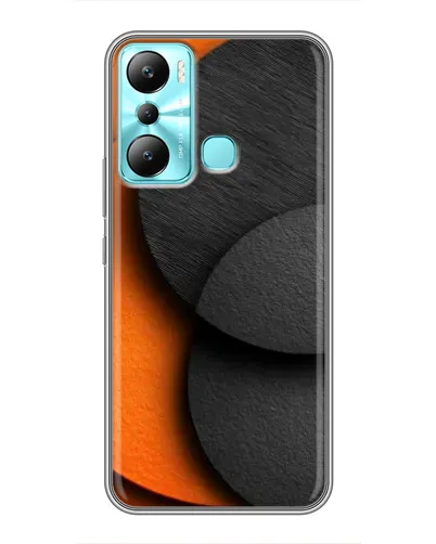 Чехол для Infinix Hot 20i (X665E) с картинкой «Геометрия оранжевых кругов»