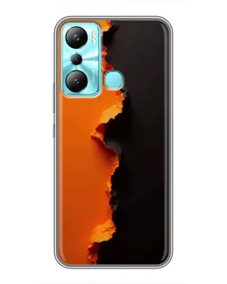 Чехол для Infinix Hot 20i (X665E) с картинкой «Оранжевый разлом»