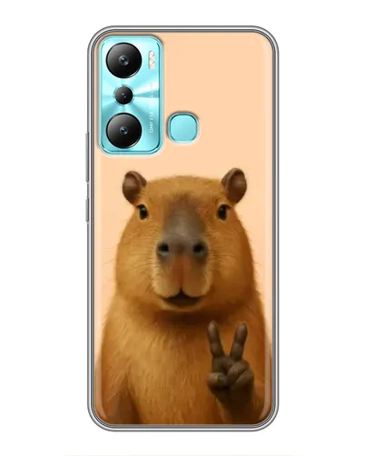 Чехол для Infinix Hot 20i (X665E) с картинкой «Капибара виктория»