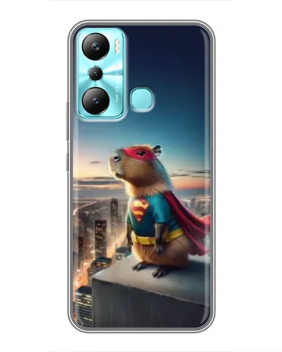 Чехол для Infinix Hot 20i (X665E) с картинкой «Капи-мен супергерой»