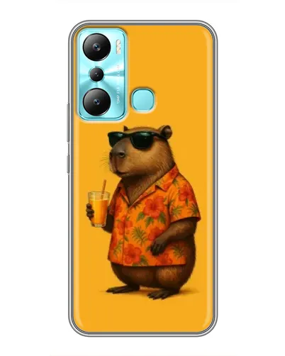 Чехол для Infinix Hot 20i (X665E) с картинкой «Капибара на отдыхе»