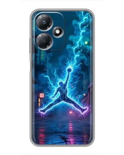 Чехол для Infinix Hot 30 Play с картинкой «Jordan Gold Jumpman»