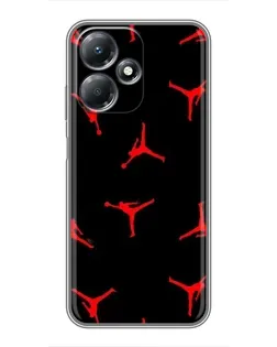 Чехол для Infinix Hot 30 Play с картинкой «Jordan Red Pattern»