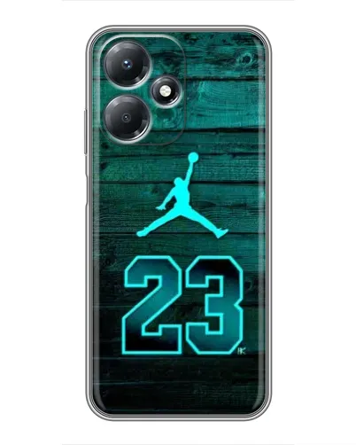 Чехол для Infinix Hot 30 Play с картинкой «Jordan Cyan 23»