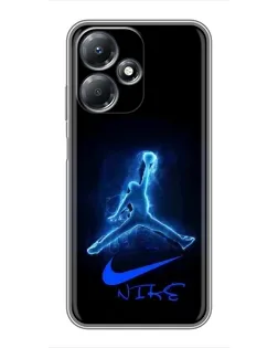 Чехол для Infinix Hot 30 Play с картинкой «Jordan Neon Blue» Чехол для Infinix Hot 30 Play с картинкой «Jordan Neon Blue»