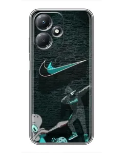 Чехол для Infinix Hot 30 Play с картинкой «Спортивный арт Nike»