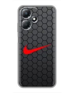 Чехол для Infinix Hot 30 Play с картинкой «Nike — карбоновая сетка»
