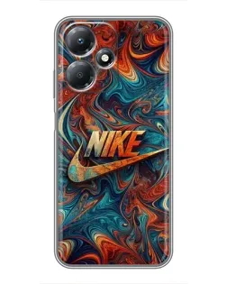 Чехол для Infinix Hot 30 Play с картинкой «Nike в абстракции»