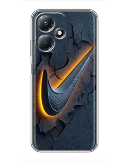 Чехол для Infinix Hot 30 Play с картинкой «Объемный логотип Найк»