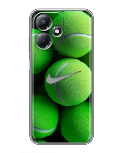 Чехол для Infinix Hot 30 Play с картинкой «Теннисные мячи Найк»