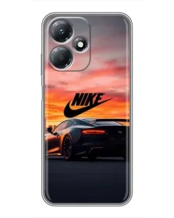 Чехол для Infinix Hot 30 Play с картинкой «Nike и суперкар»