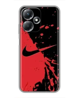 Чохол для Infinix Hot 30 Play з картинкою «Червоні бризки Nike» Чохол для Infinix Hot 30 Play з картинкою «Червоні бризки Nike»
