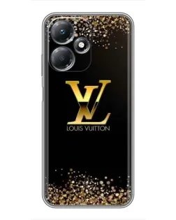Чехол для Infinix Hot 30 Play с картинкой «LV — золотые искры»