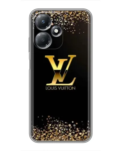 Чехол для Infinix Hot 30 Play с картинкой «LV — золотые искры»