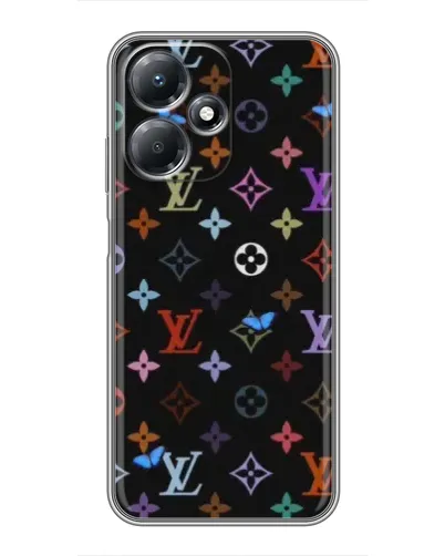 Чехол для Infinix Hot 30 Play с картинкой «Цветная монограмма LV»