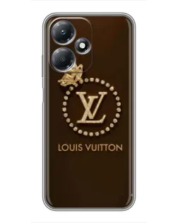 Чехол для Infinix Hot 30 Play с картинкой «LV — золотая печать»