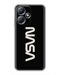 Чехол для Infinix Hot 30 Play с картинкой «NASA — вертикальный логотип»