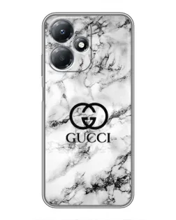 Чехол для Infinix Hot 30 Play с картинкой «Gucci — мраморный шик»