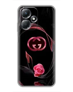 Чехол для Infinix Hot 30 Play с картинкой «Gucci — неоновая роза»