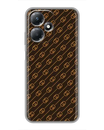 Чехол для Infinix Hot 30 Play с картинкой «Gucci — золотые диагонали» Чехол для Infinix Hot 30 Play с картинкой «Gucci — золотые диагонали»