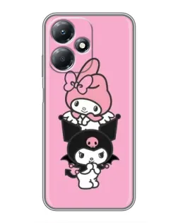 Чехол для Infinix Hot 30 Play с картинкой «My Melody и Kuromi»