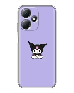 Чехол для Infinix Hot 30 Play с картинкой «Kuromi — фиолетовый минимализм»