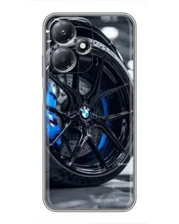 Чехол для Infinix Hot 30 Play с картинкой «Колесо BMW вблизи»