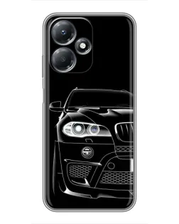 Чехол для Infinix Hot 30 Play с картинкой «Темный силуэт BMW»