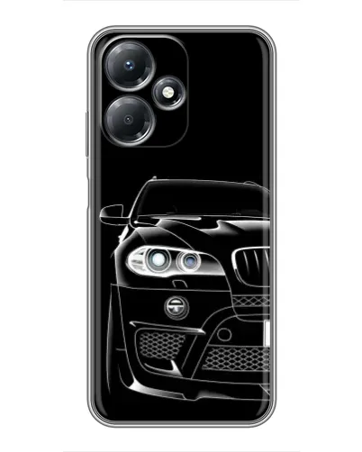 Чехол для Infinix Hot 30 Play с картинкой «Темный силуэт BMW»