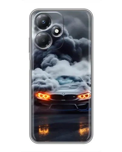 Чехол для Infinix Hot 30 Play с картинкой «BMW в дыму»