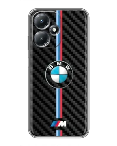 Чехол для Infinix Hot 30 Play с картинкой «Эмблема BMW и карбон»
