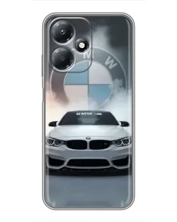 Чохол для Infinix Hot 30 Play з картинкою «BMW в білому диму»